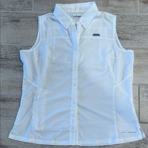Columbia White Sleeveless Shirt